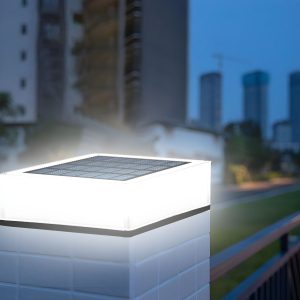 GRA51484 Black Waterproof Outdoor Lights Square Pillar Lamp for Garden