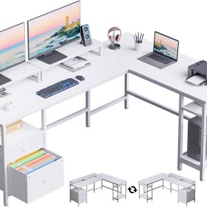 GRA51486 Shelves Reversible Computer Workstation Desk