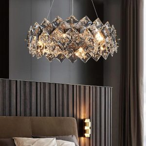 GRA51459 Crystal Chandelier 6 Light Adjustable