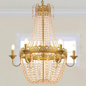 GRA51468 Crystal Chandelier Adjustable Hanging