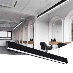 GRA51504 High Quality Modern Office Aluminum up and Down Linkable Pendant Led Linear Light System 1.2m 2.4m Ceiling Hanging Light Fixture